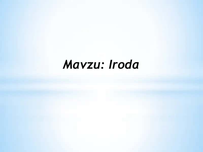 Iroda 1