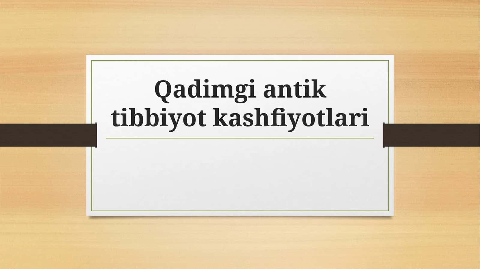 Qadimgi Sharqda tibbiyot kashfiyotlari 1