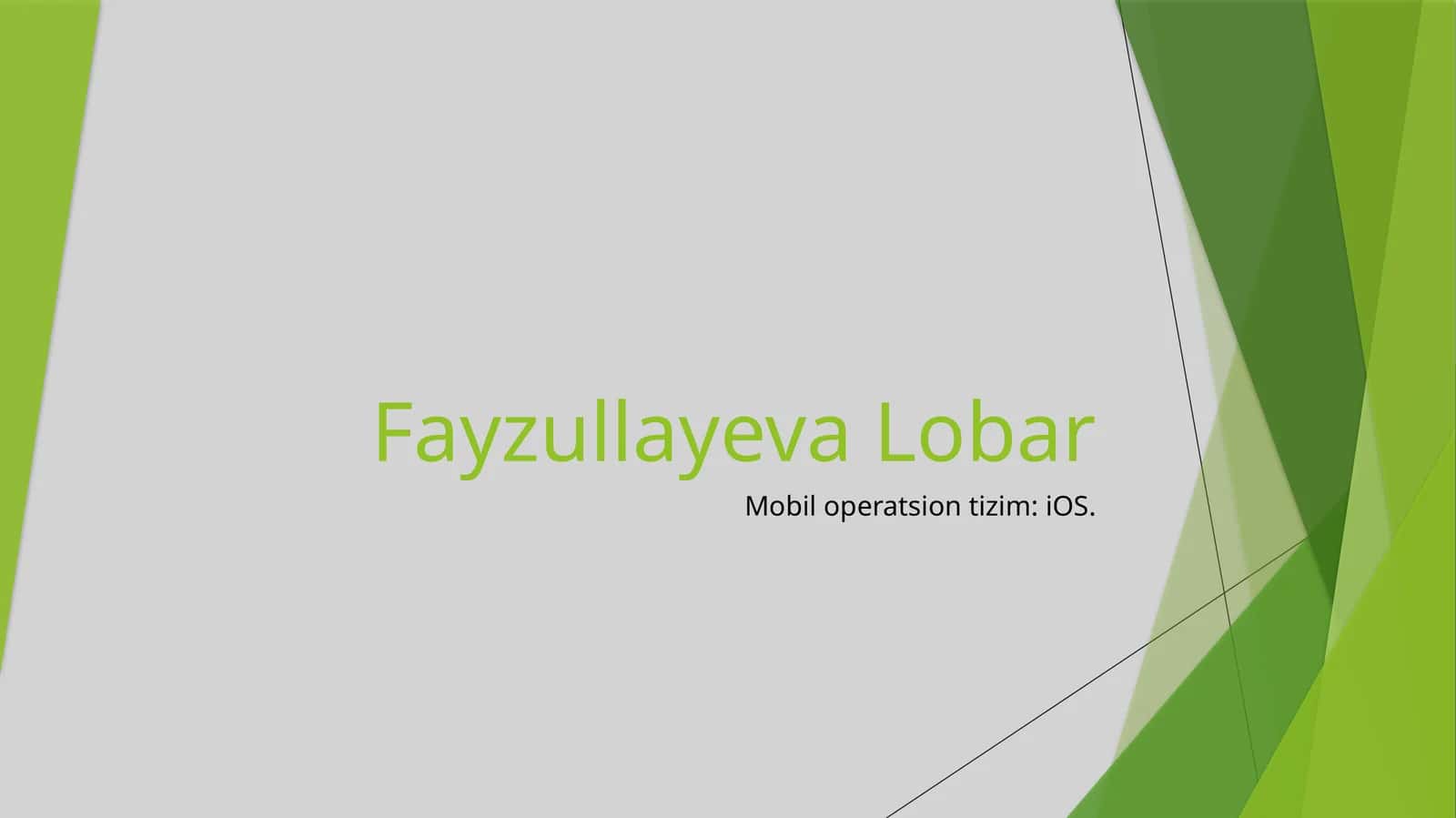iOS Mobil Operatsion Tizim 1