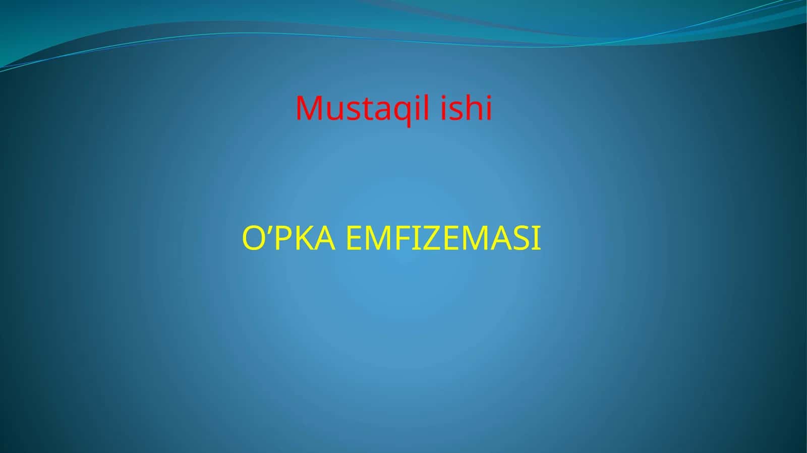 O’PKA EMFIZEMASI 1