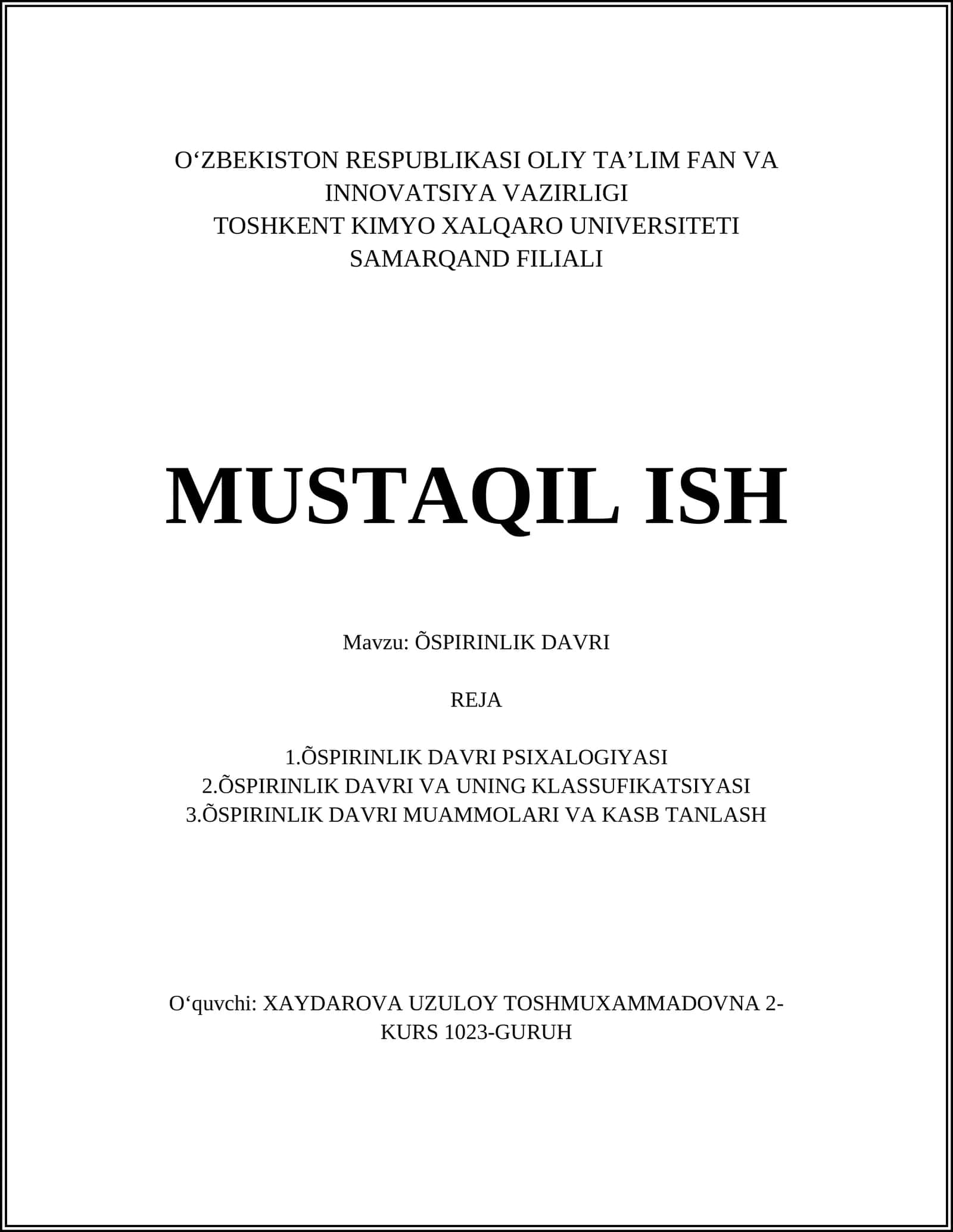 Õspirinlik davri psixologiyasi 1