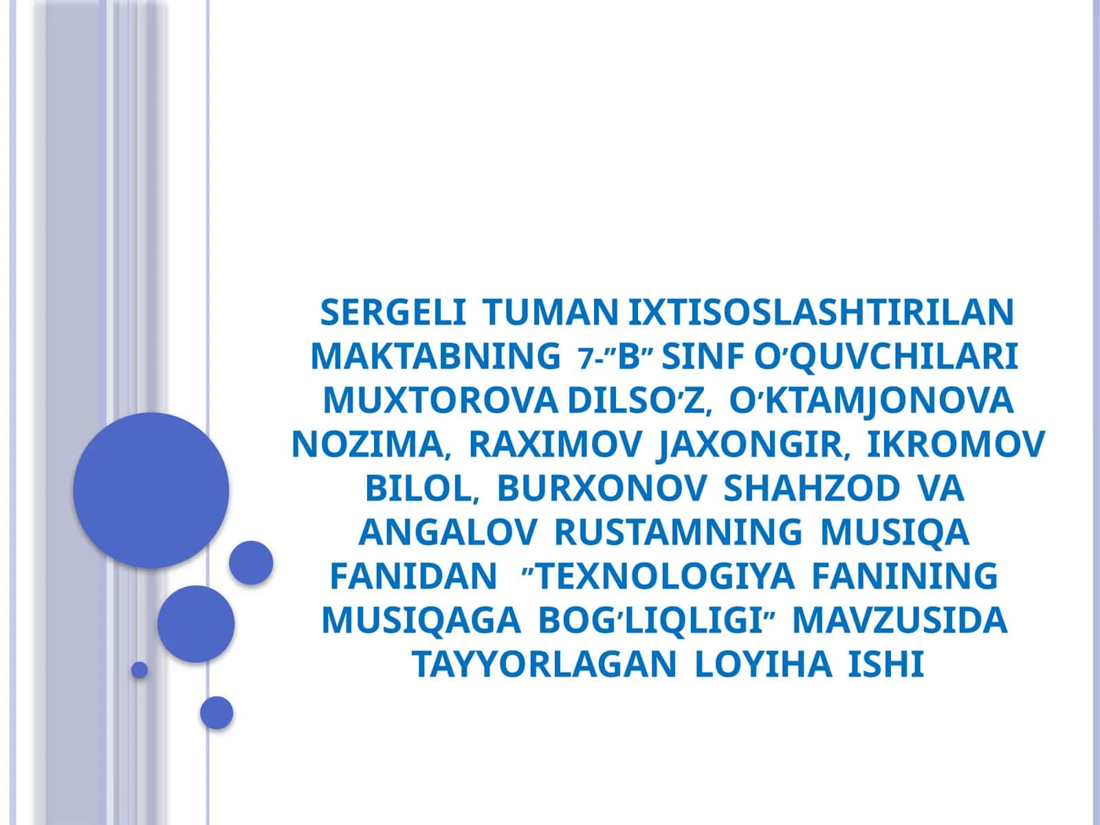 TEXNOLOGIYA FANINING MUSIQAGA BOG’LIQLIGI 1