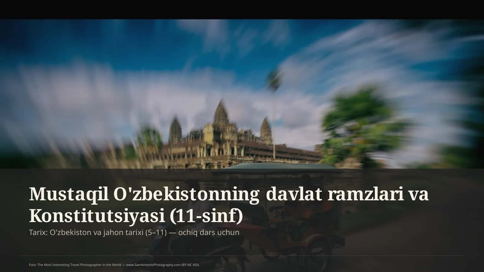 Mustaqil O'zbekistonning davlat ramzlari va Konstitutsiyasi (11-sinf) 1