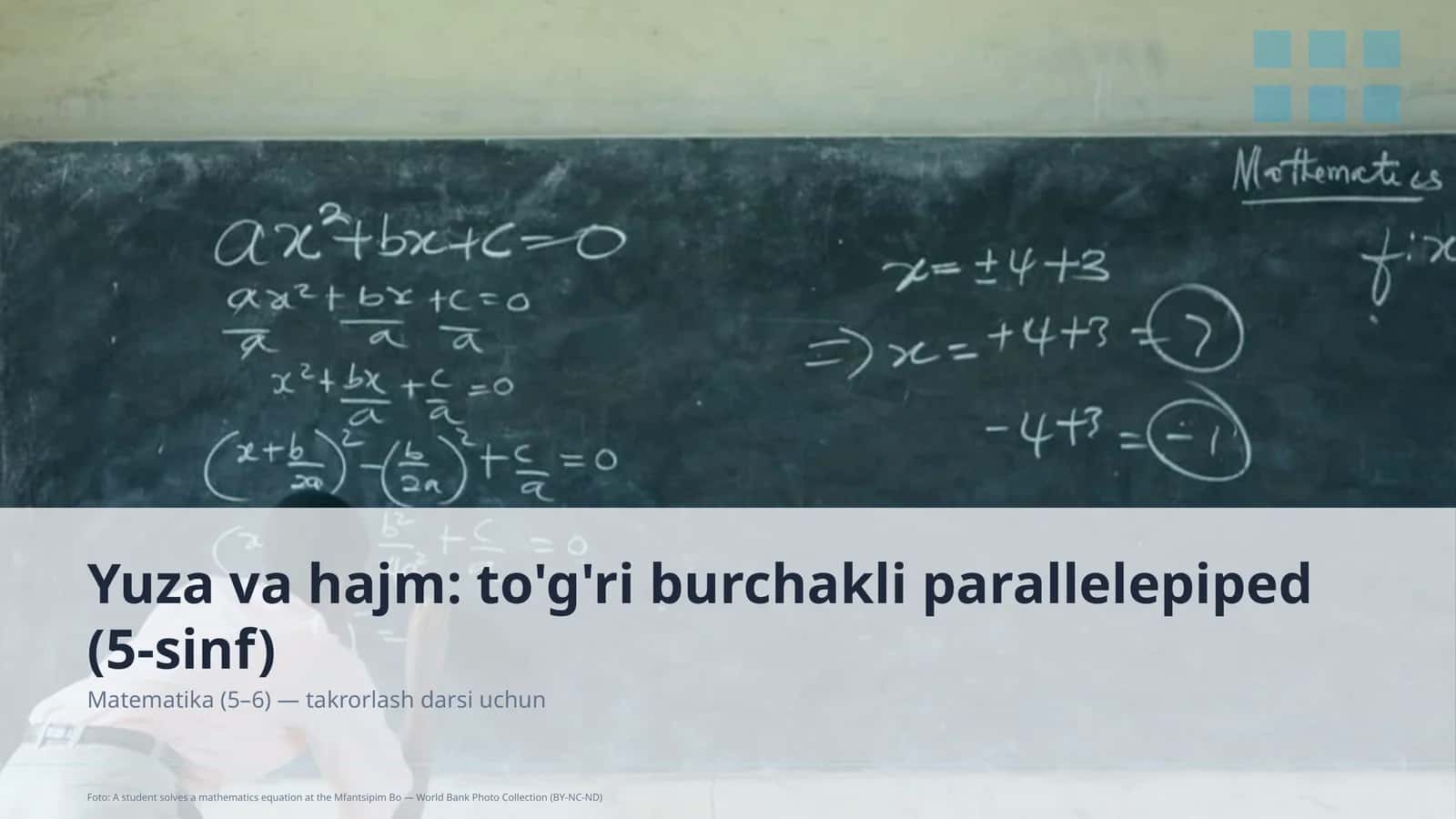 Matematika (5–6) — takrorlash darsi uchun 1