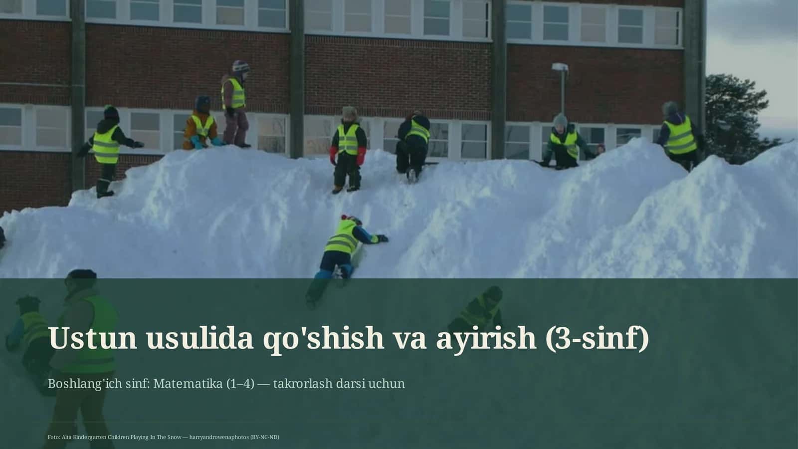 Ustun usulida qo'shish va ayirish (3-sinf) 1