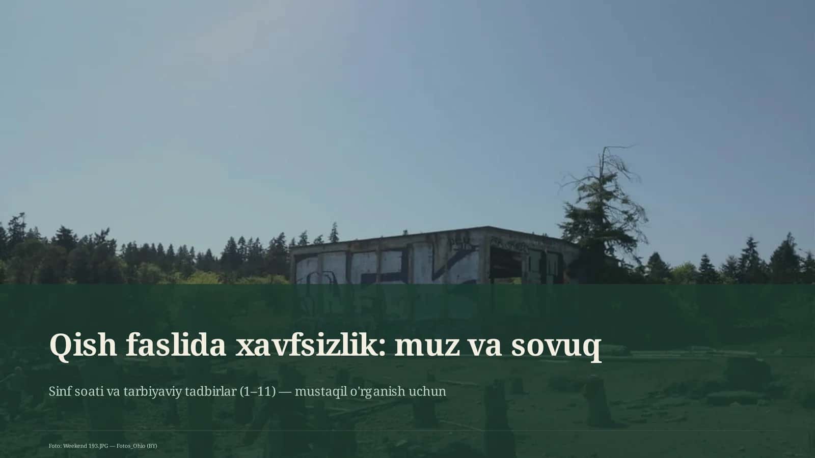 Qish faslida xavfsizlik: muz va sovuq 1