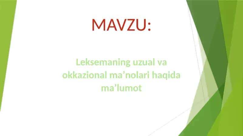 Uzualma'nolar leksemasi 1