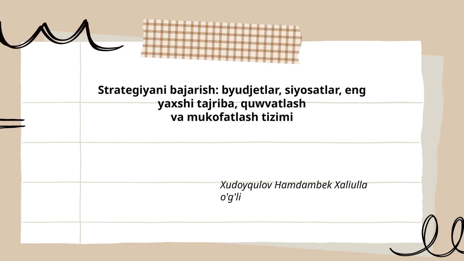 Strategiyani bajarish: byudjetlar, siyosatlar, eng yaxshi tajriba, quwvatlash va mukofatlash tizimi 1
