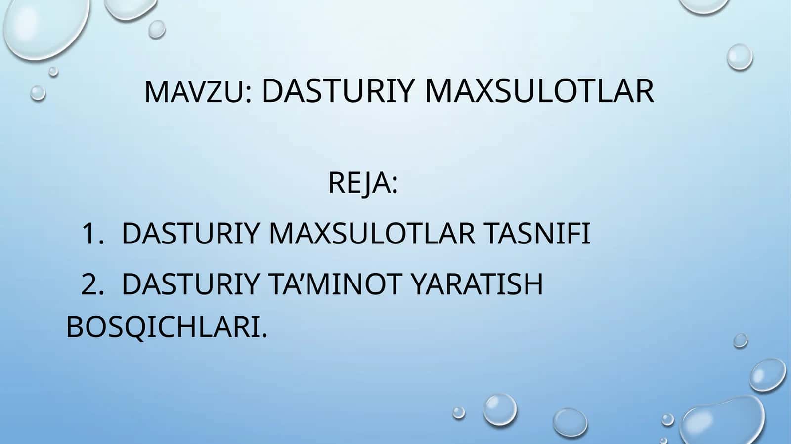 Dasturiy Maxsulotlar 1