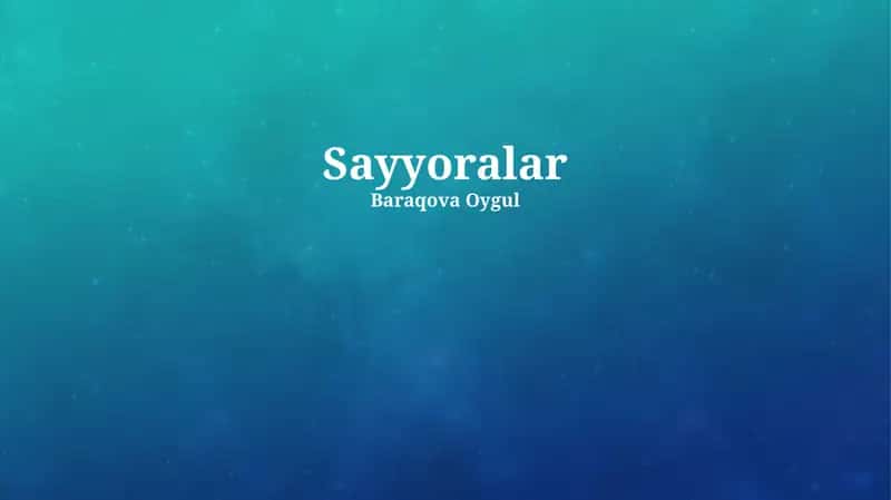 Sayyoralar 1