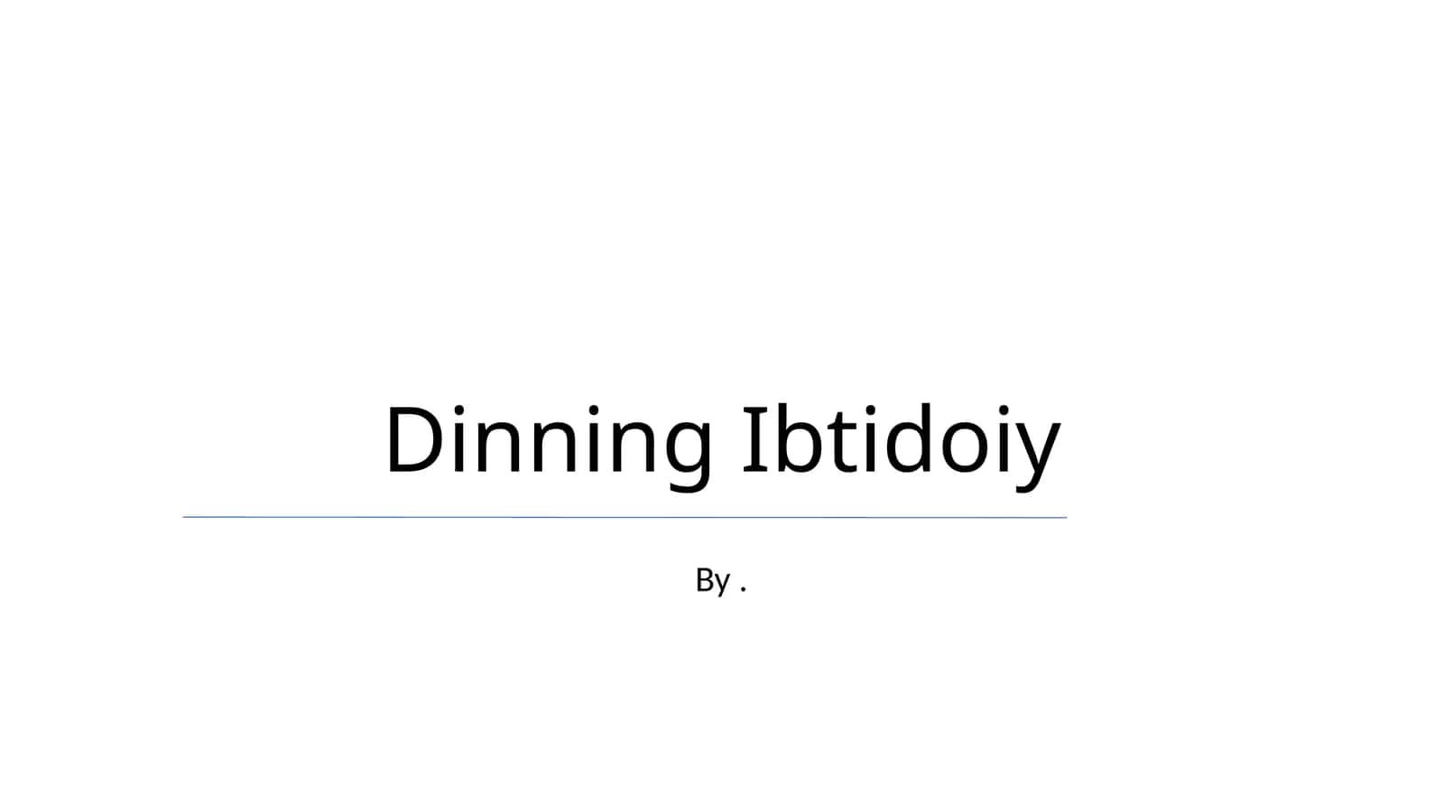 DinningIbtidoiy 1