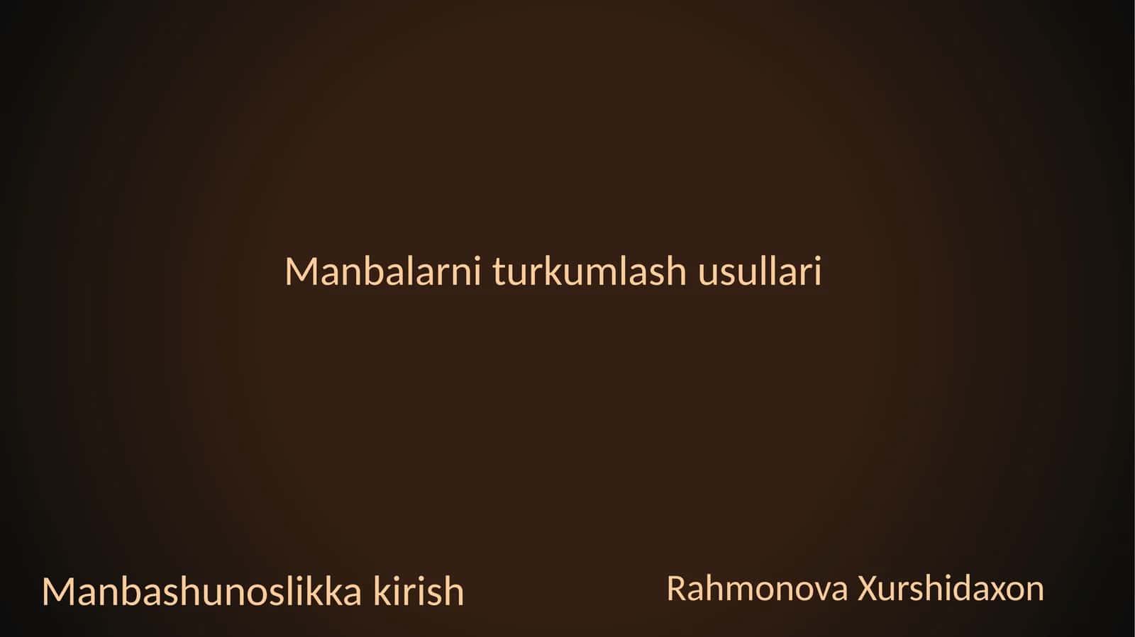 Manbashunoslikkakirish 1