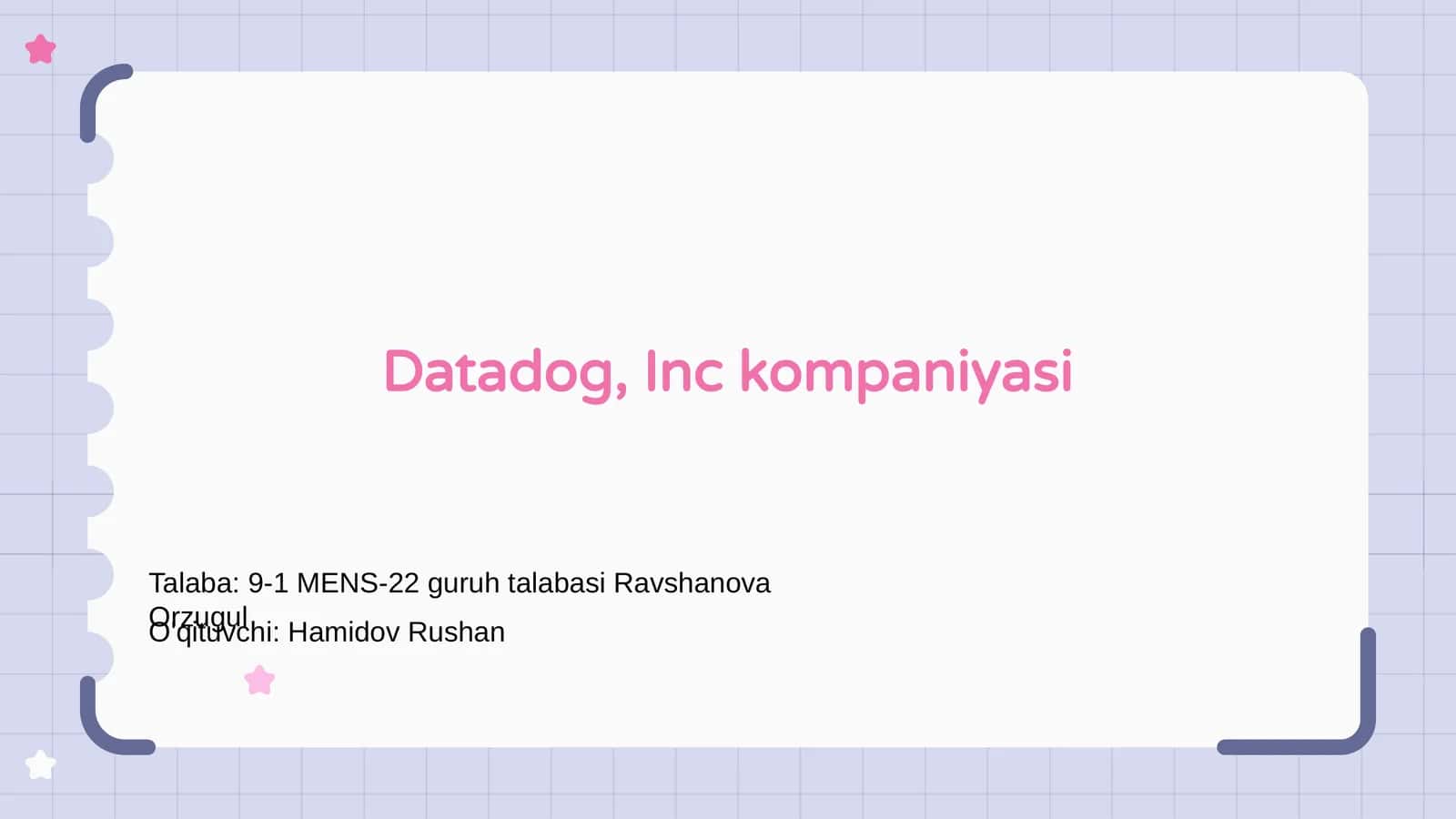 Datadog, Inc kompaniyasiga kirish 1