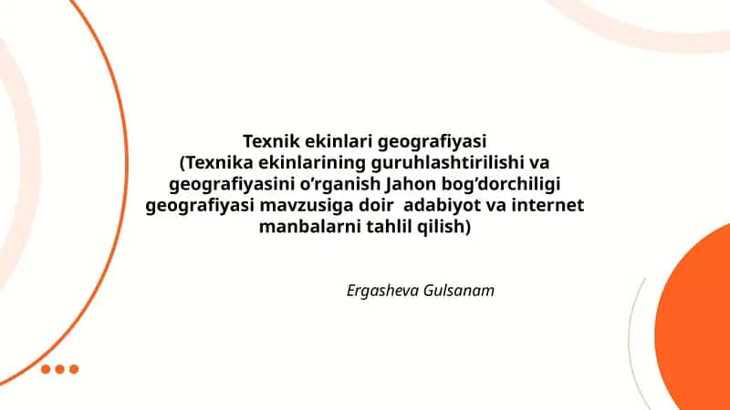 Texnik ekinlari geografiyasi 1