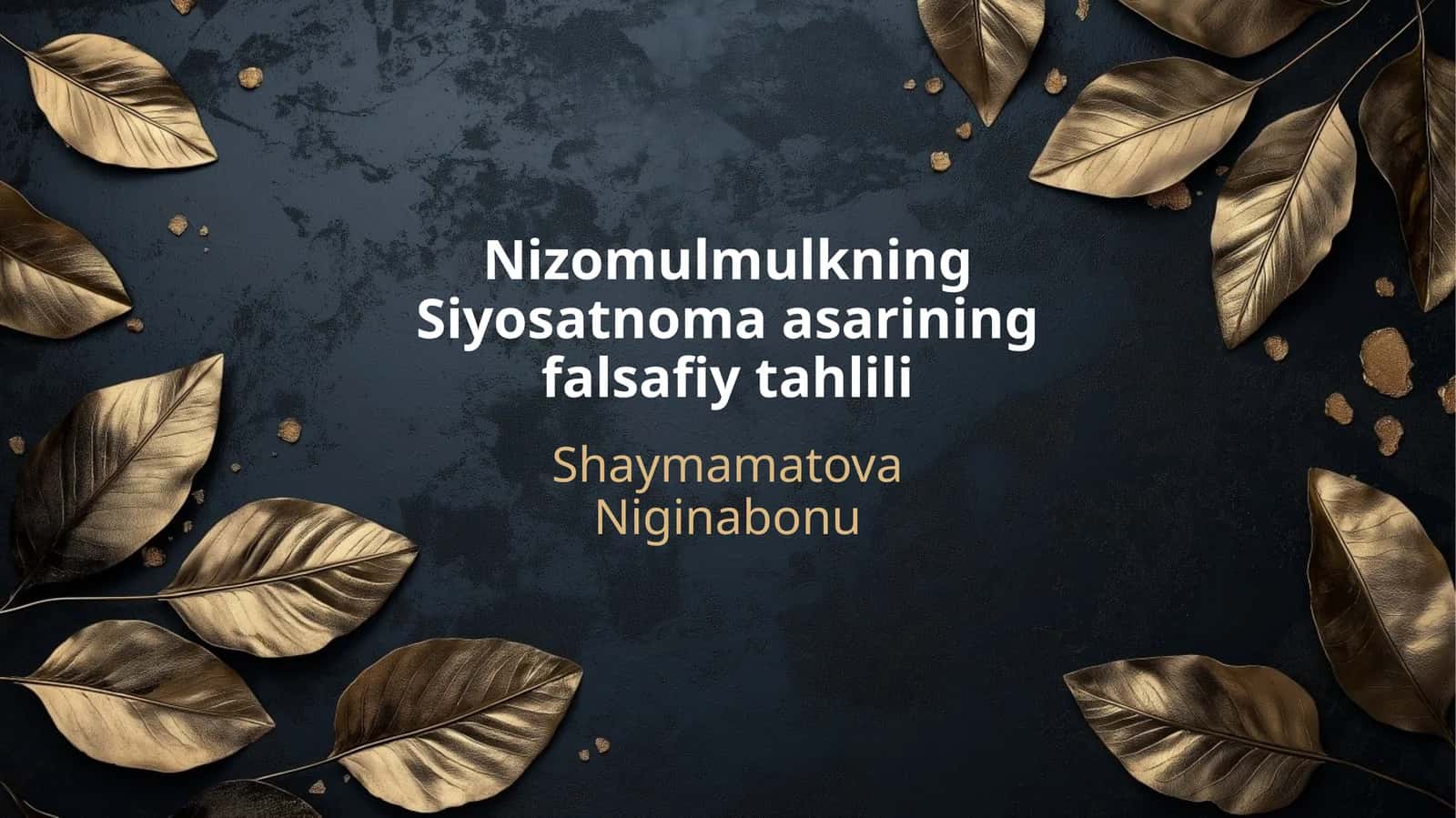 Nizomulmulkning Siyosatnoma asarining falsafiy tahlili 1