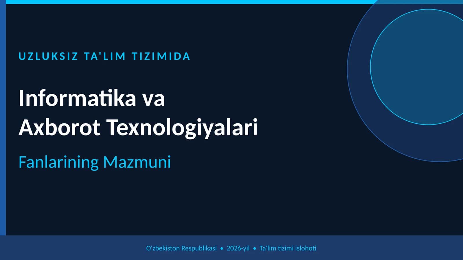 Informatika va Axborot Texnologiyalari Fanlarining Mazmuni 1