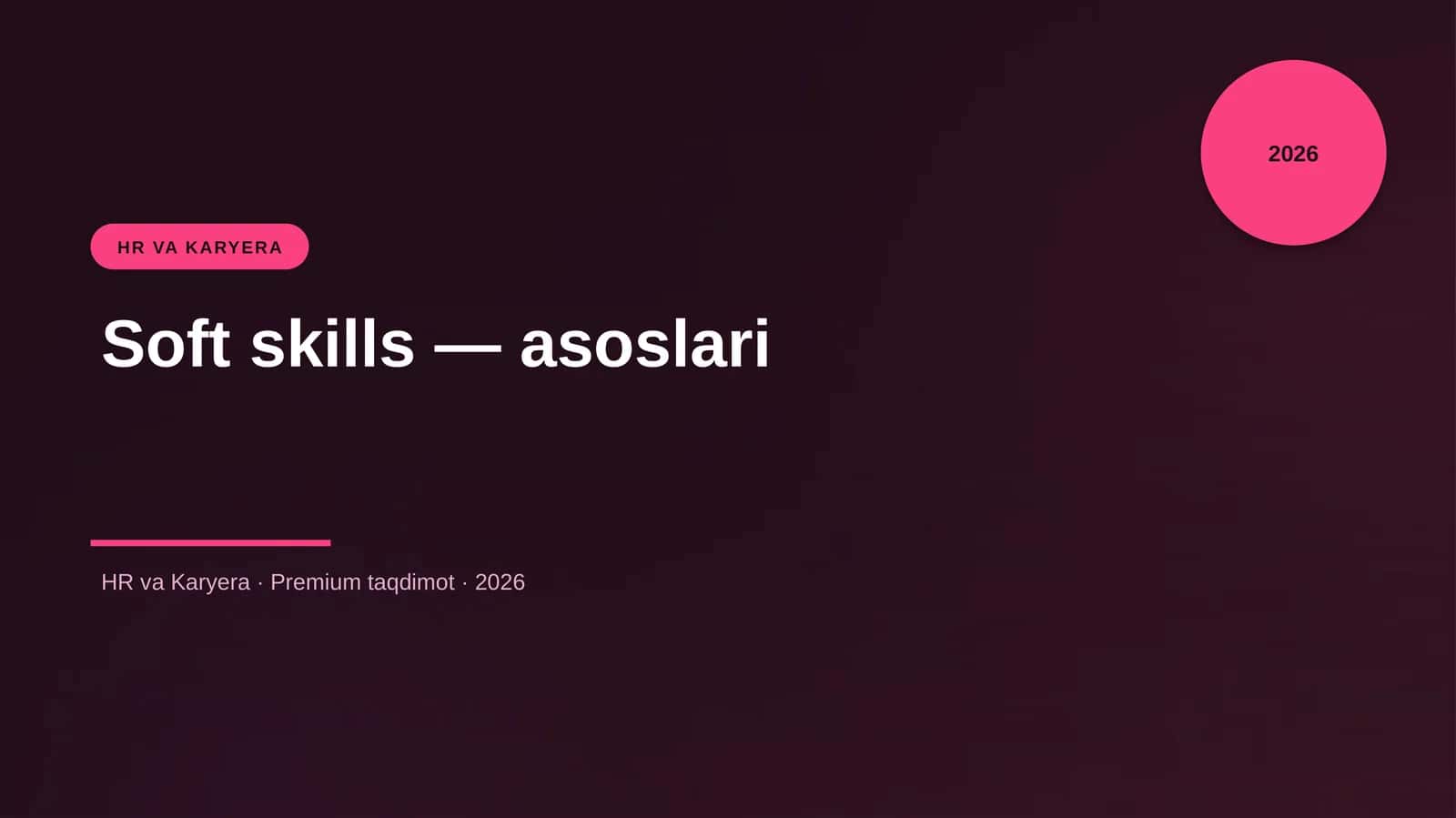 Soft skills — asoslari 1