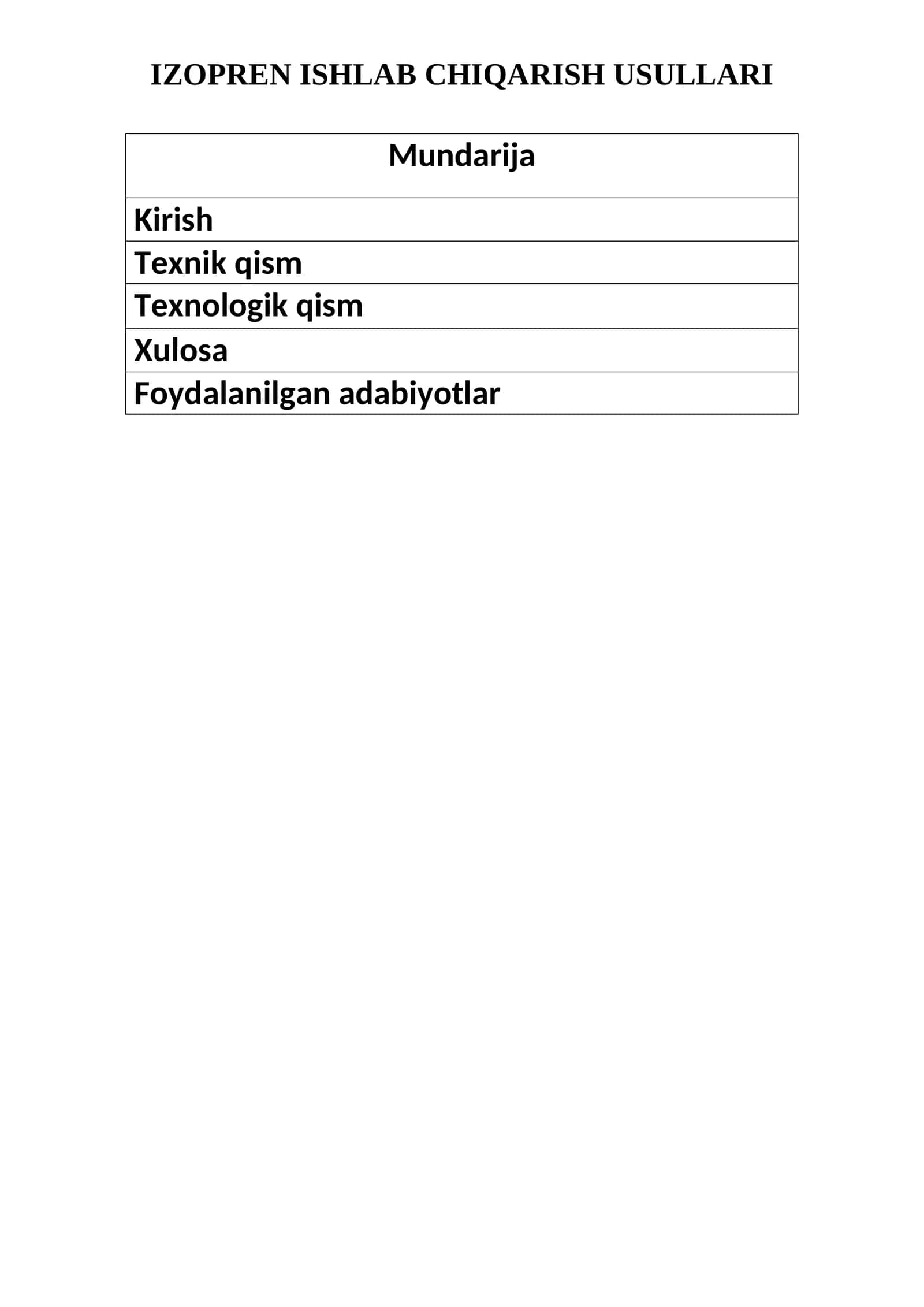 IZOPREN ISHLABCHIQARISH USULLARI 1