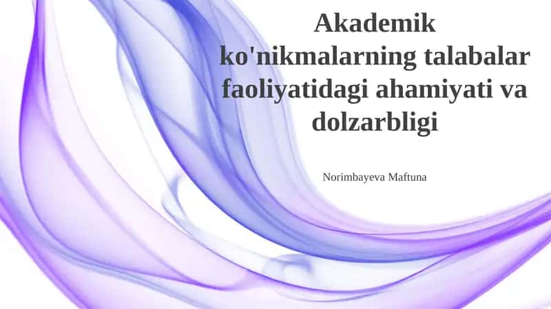 Axborot texnologiyalaridan foydalanish 1