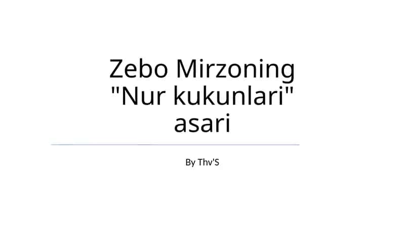 Nur kukunlari 1