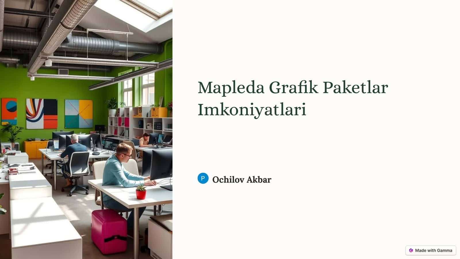 Mapleda Grafik Paketlar Imkoniyatlari 1