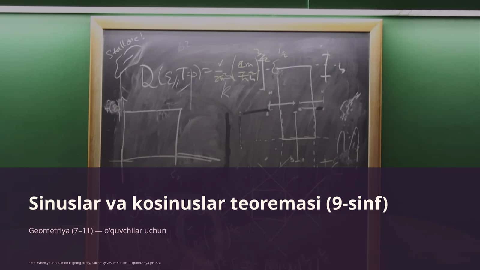 Sinuslar va kosinuslar teoremasi (9-sinf) 1