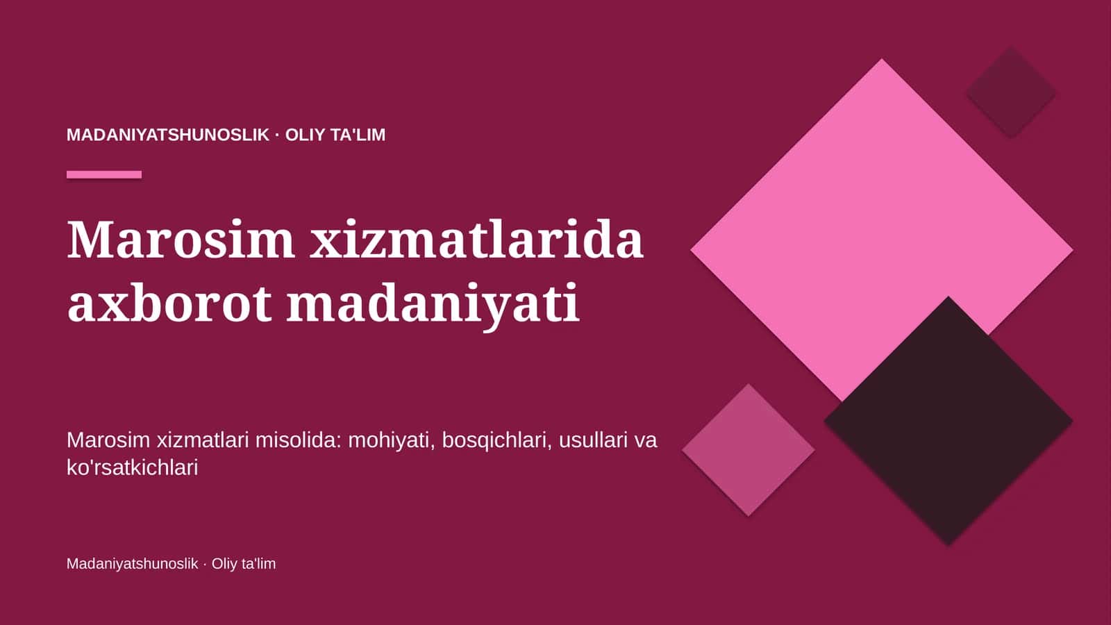 marosim xizmatlarida axborot madaniyati 1192 1