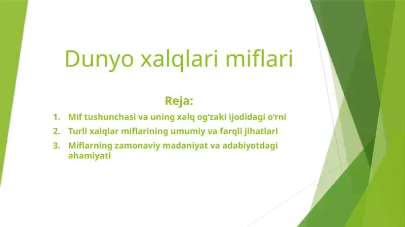 Dunyo xalqlari miflari 1