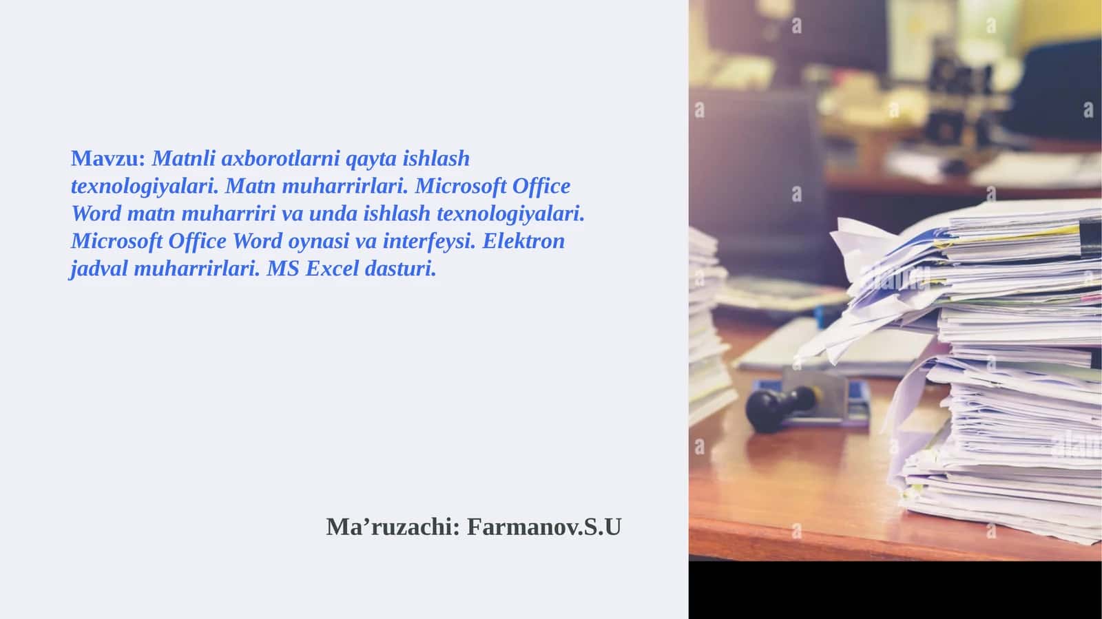 Matnliaxborotlarniqaytaishlashtexnologiyalari 1