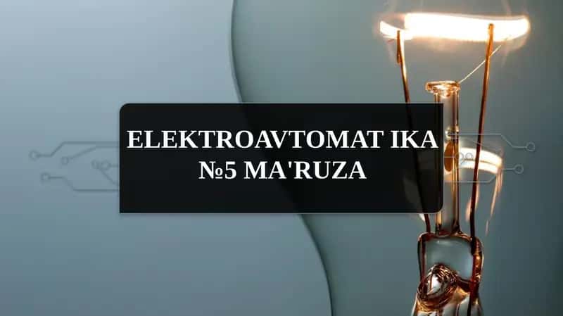 ELEKTROAVTOMATIKA 1