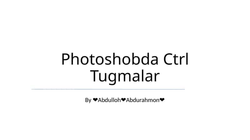 Ctrl Tugmalar 1