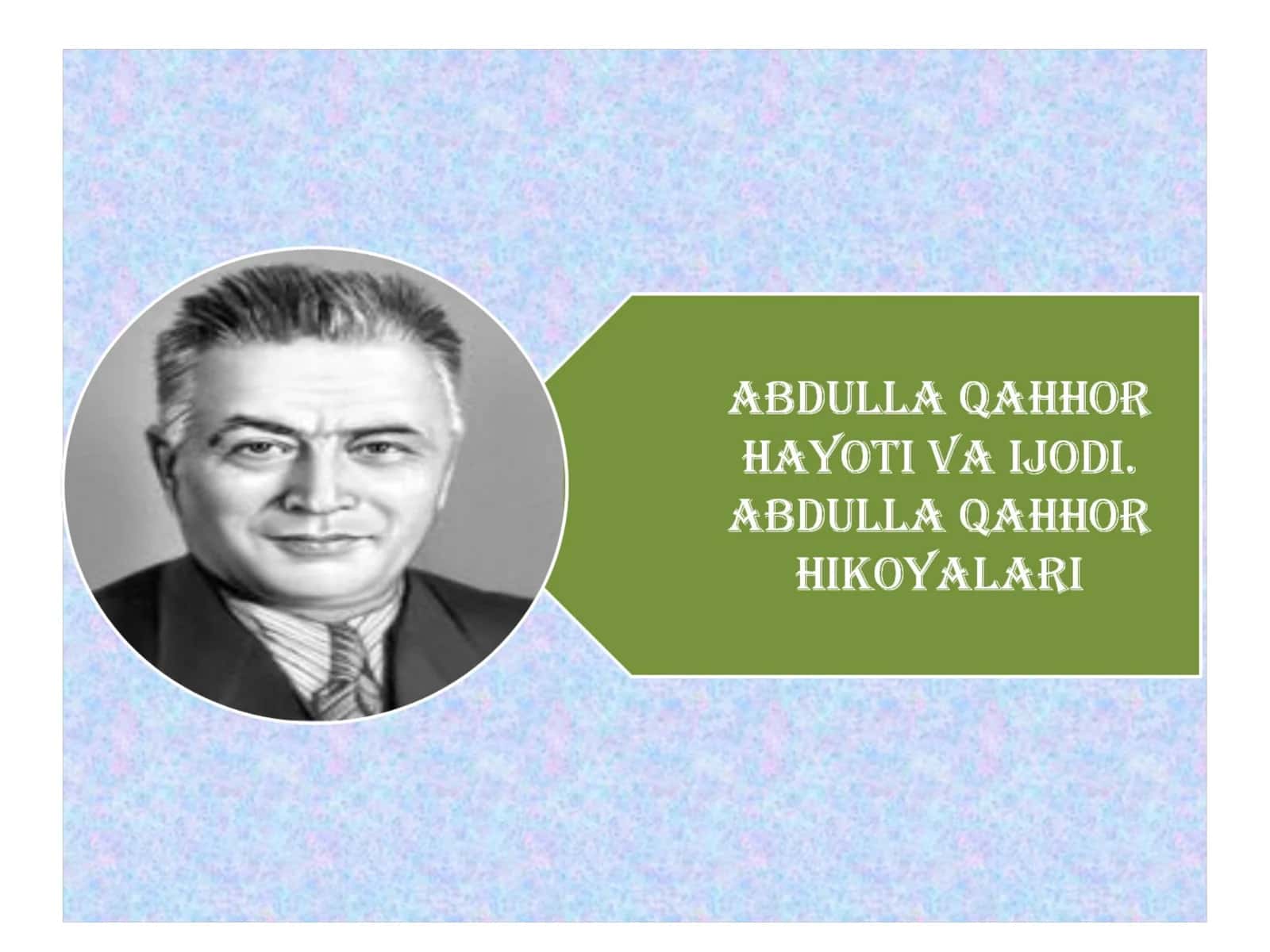 Abdulla Qahhor 1