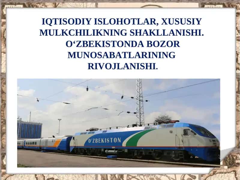 IQTISОDIY ISLОHОTLАR,ХUSUSIYMULKСHILIKNING SHАKLLАNISHI 1
