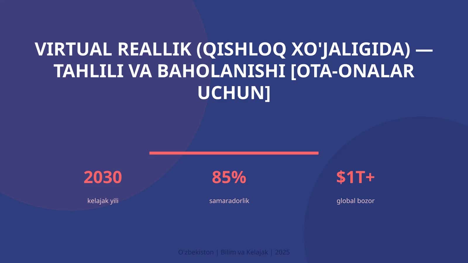 Virtual reallik (qishloq xo'jaligida) — tahlili va baholanishi [ota-onalar uchun] 1