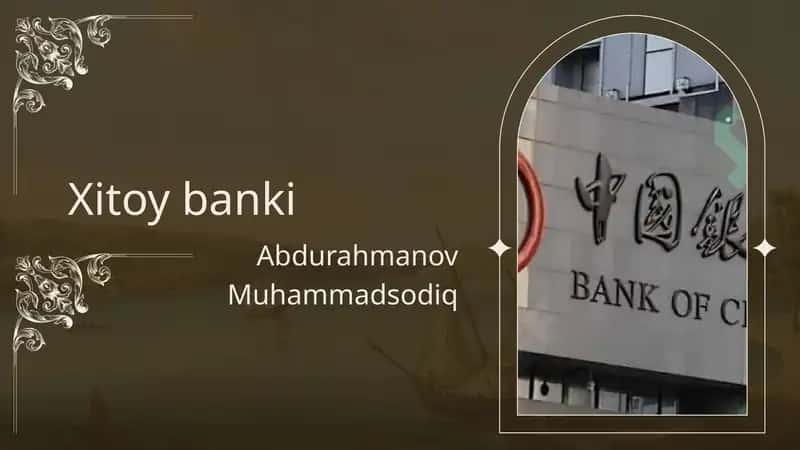 Xitoy banki 1