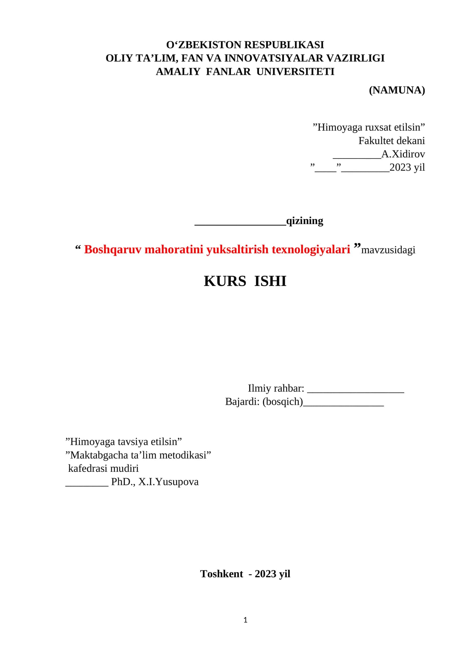 Boshqaruv mahoratini yuksaltirish texnologiyalari 1