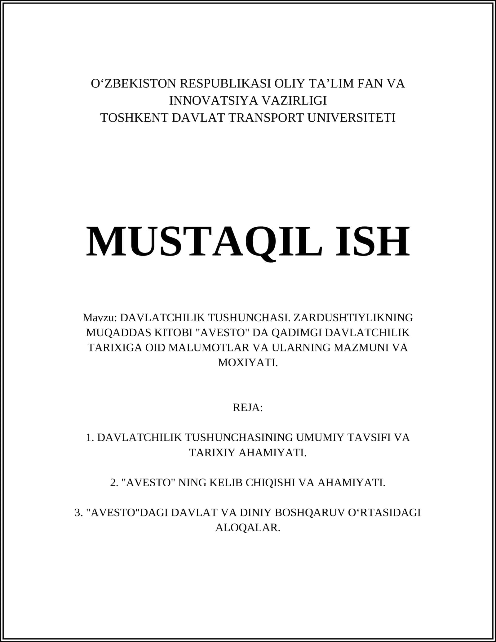 DAVLATCHILIK TUSHUNCHASI 1