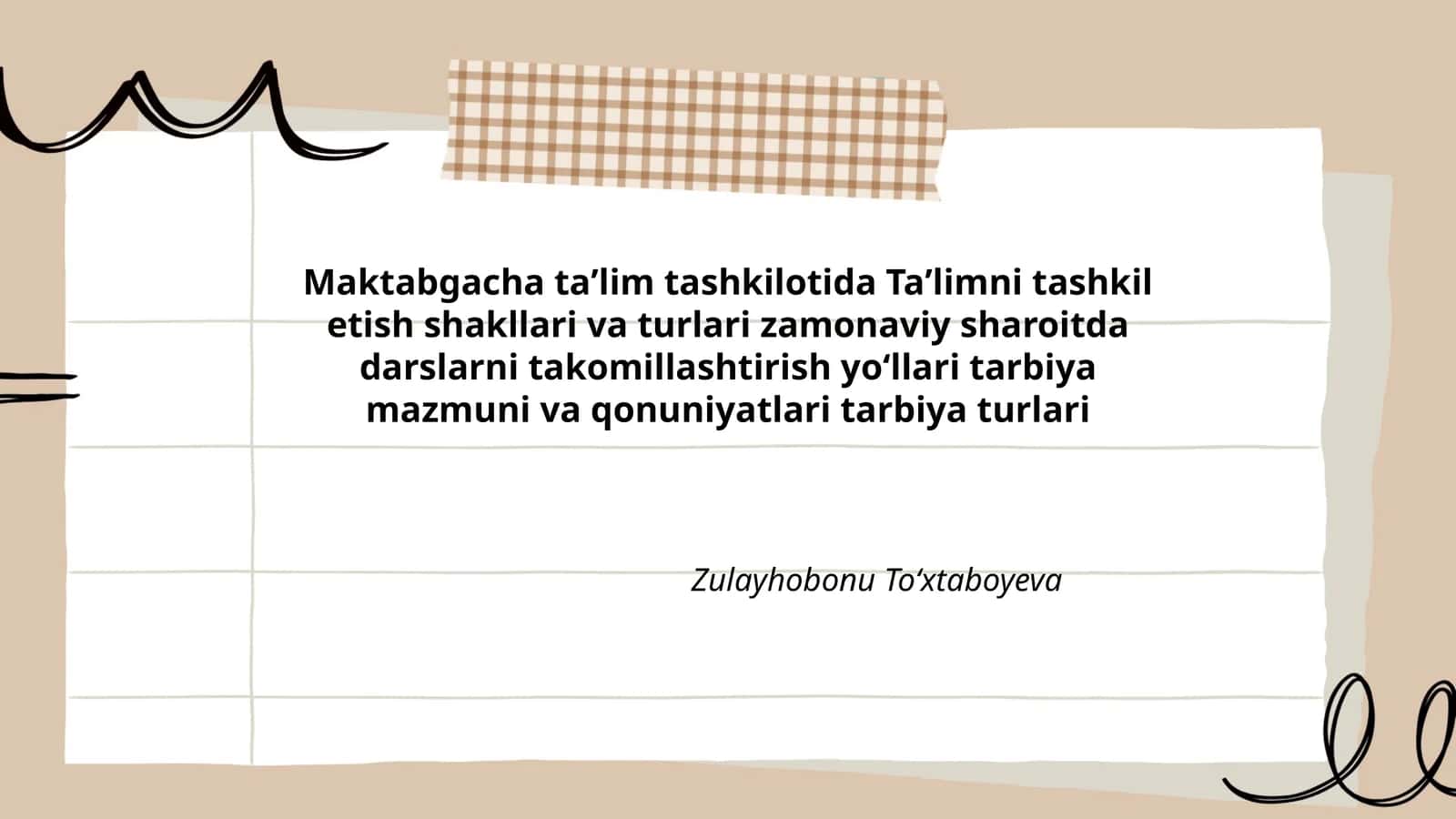 Taʼlimni tashkil etish shakllari va turlari zamonaviy sharoitda 1