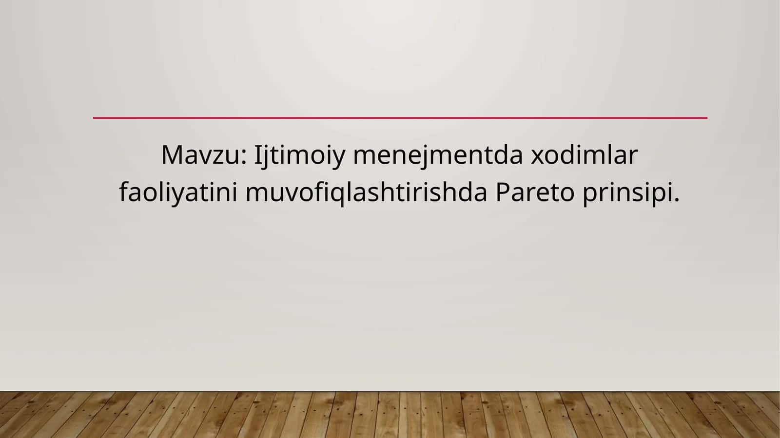 Ijtimoiy menejmentda xodimlar faoliyatini muvofiqlashtirishda Pareto prinsipi. 1