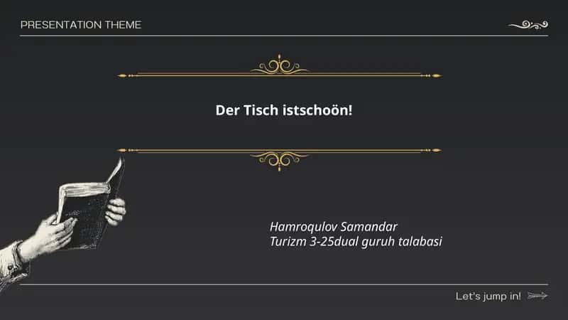 Der Tisch istschoön! 1