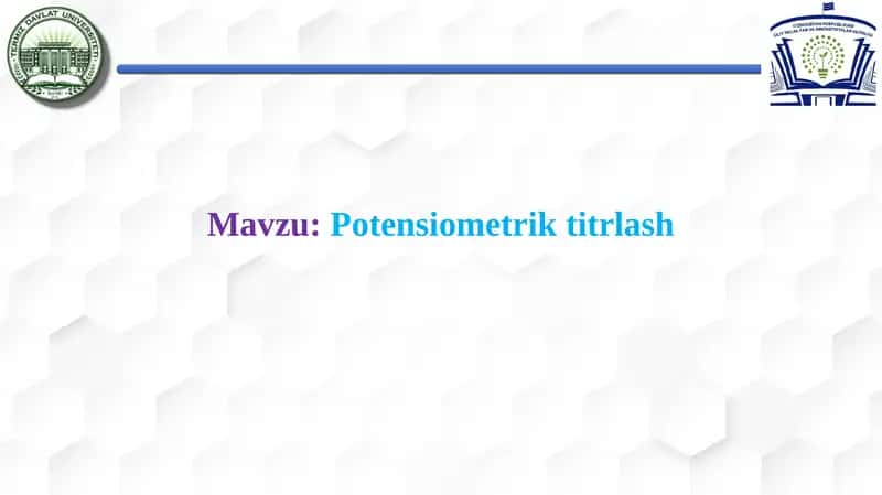 Potensiometrik titrlash 1