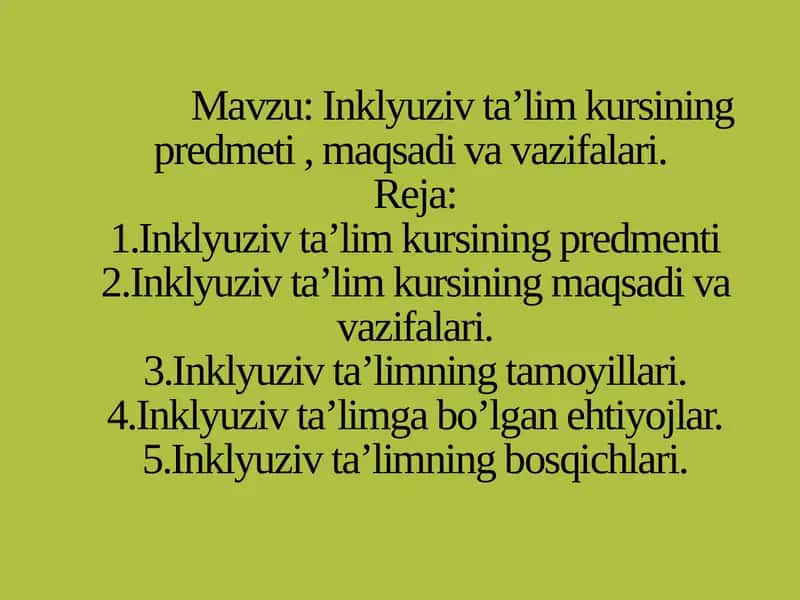 Inklyuziv ta’lim kursi 1