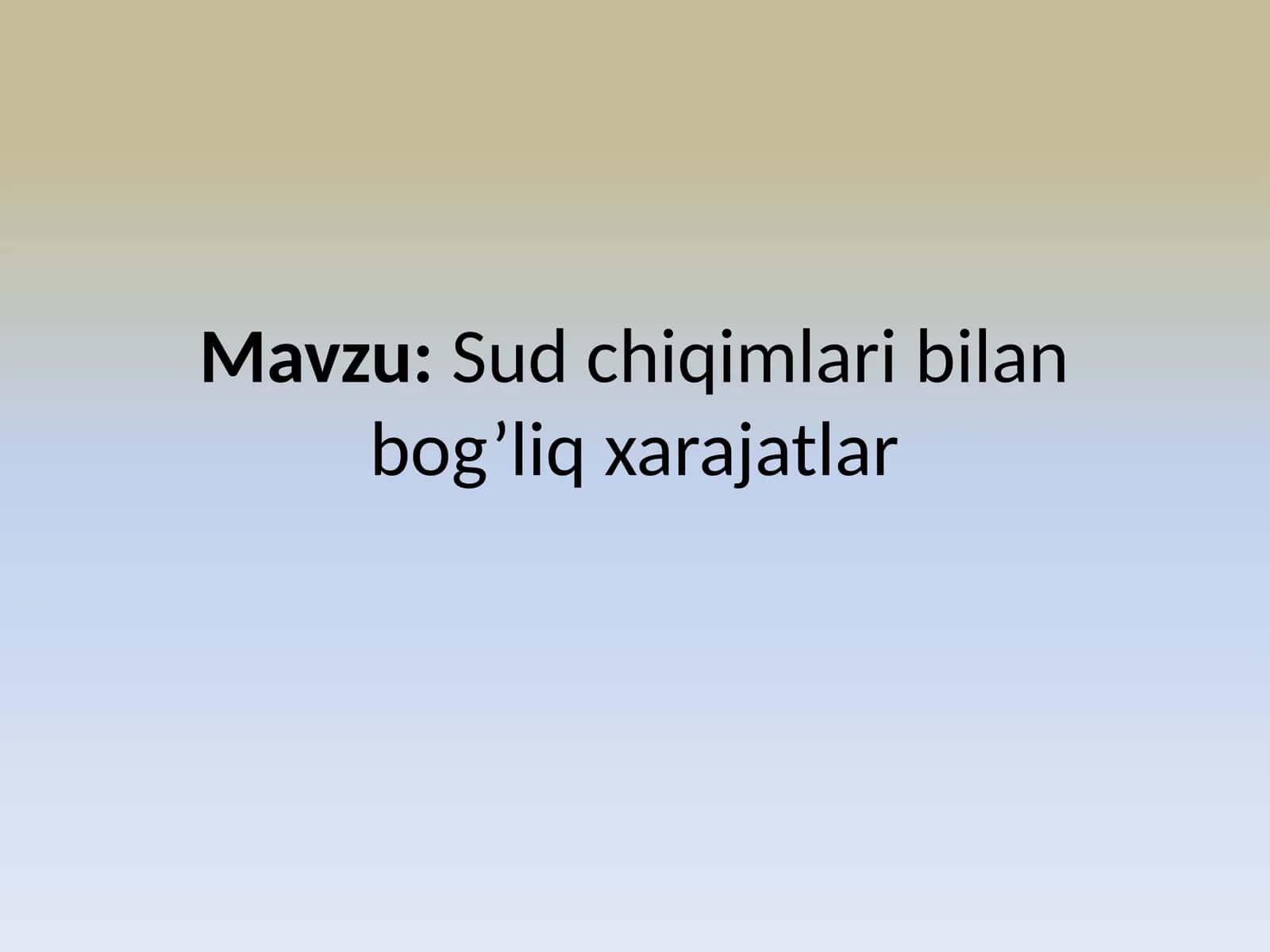 Sud chiqimlari bilan bog’liq xarajatlar 1