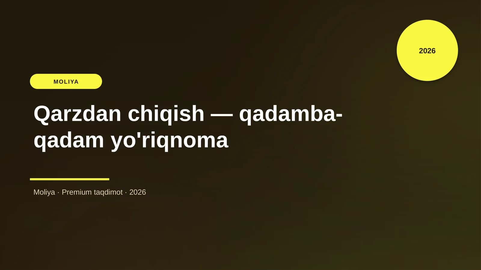 Qarzdan chiqish — qadamba-qadam yo'riqnoma 1