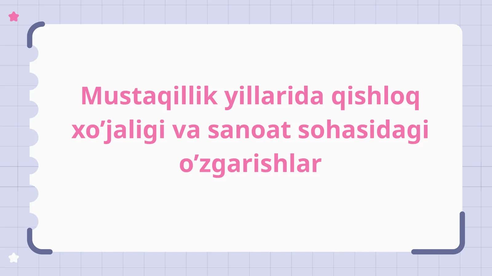 Mustaqillik yillarida qishloq xo’jaligi va sanoat sohasidagi o’zgarishlar 1
