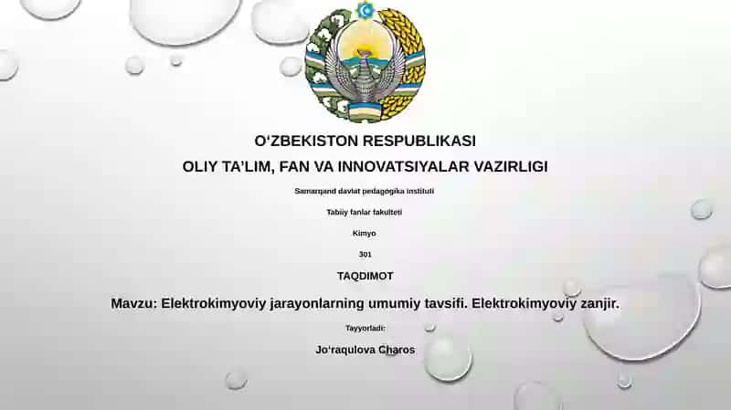 Elektrokimyoviy jarayonlar