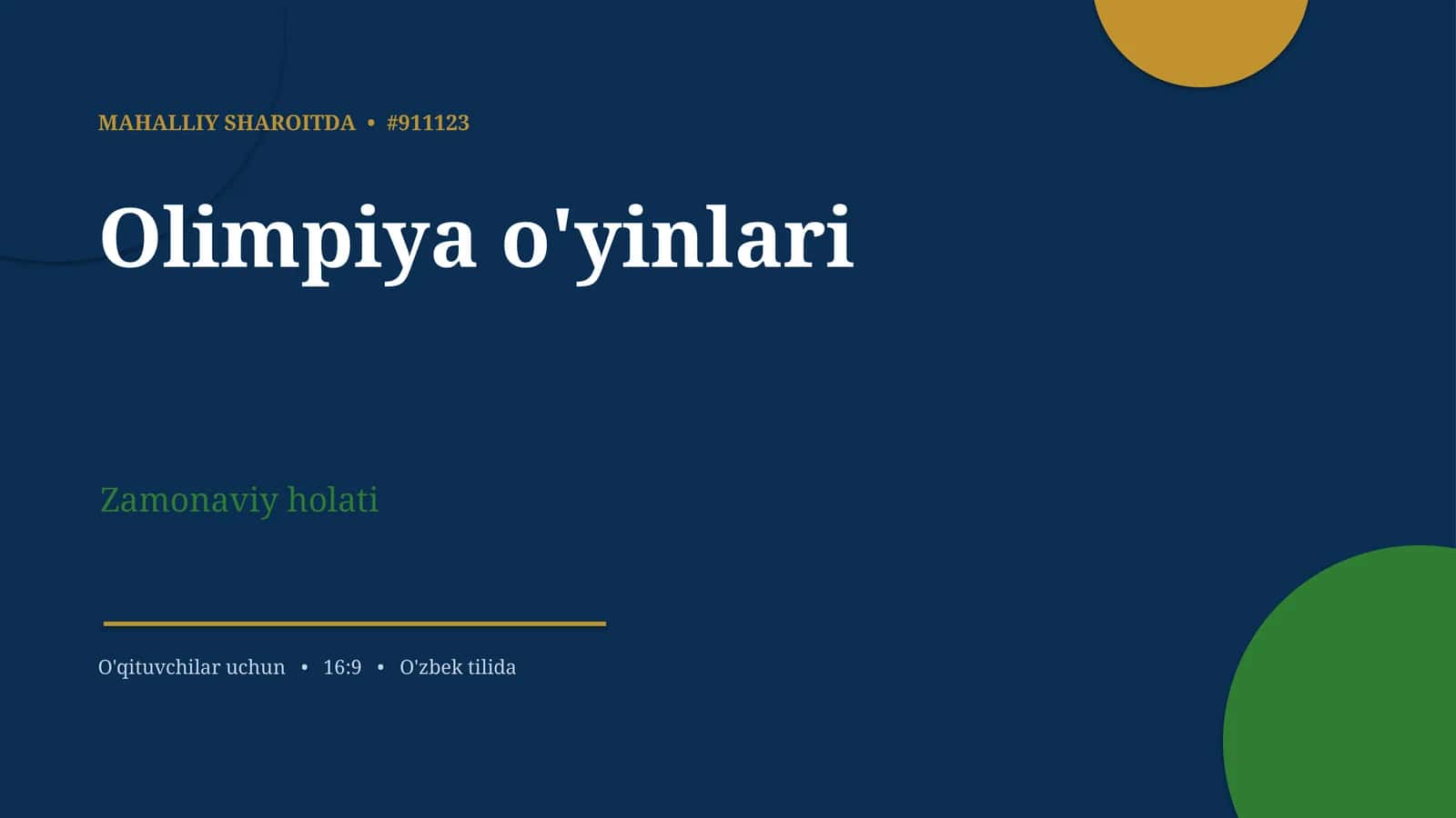 Olimpiya o'yinlari 1