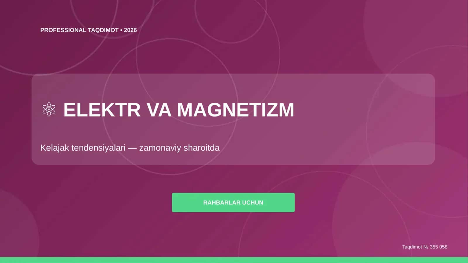 ELEKTR VA MAGNETIZM 1