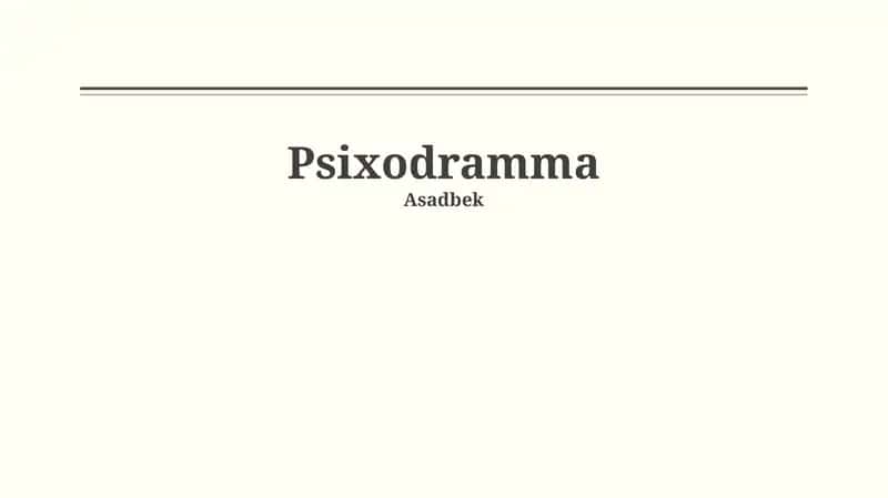 Psixodramma 1