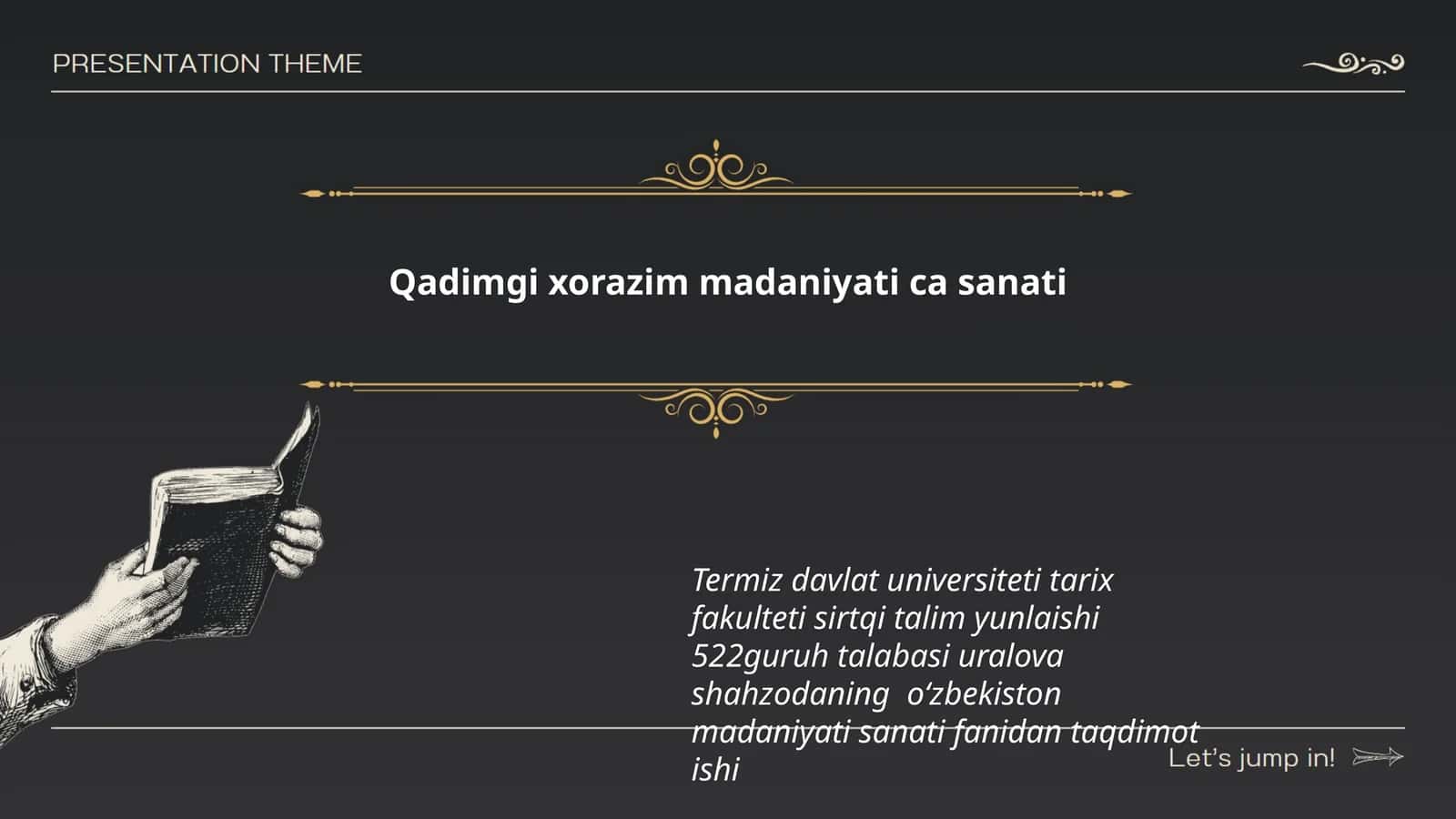 Qadimgi xorazim madaniyati ca sanati 1